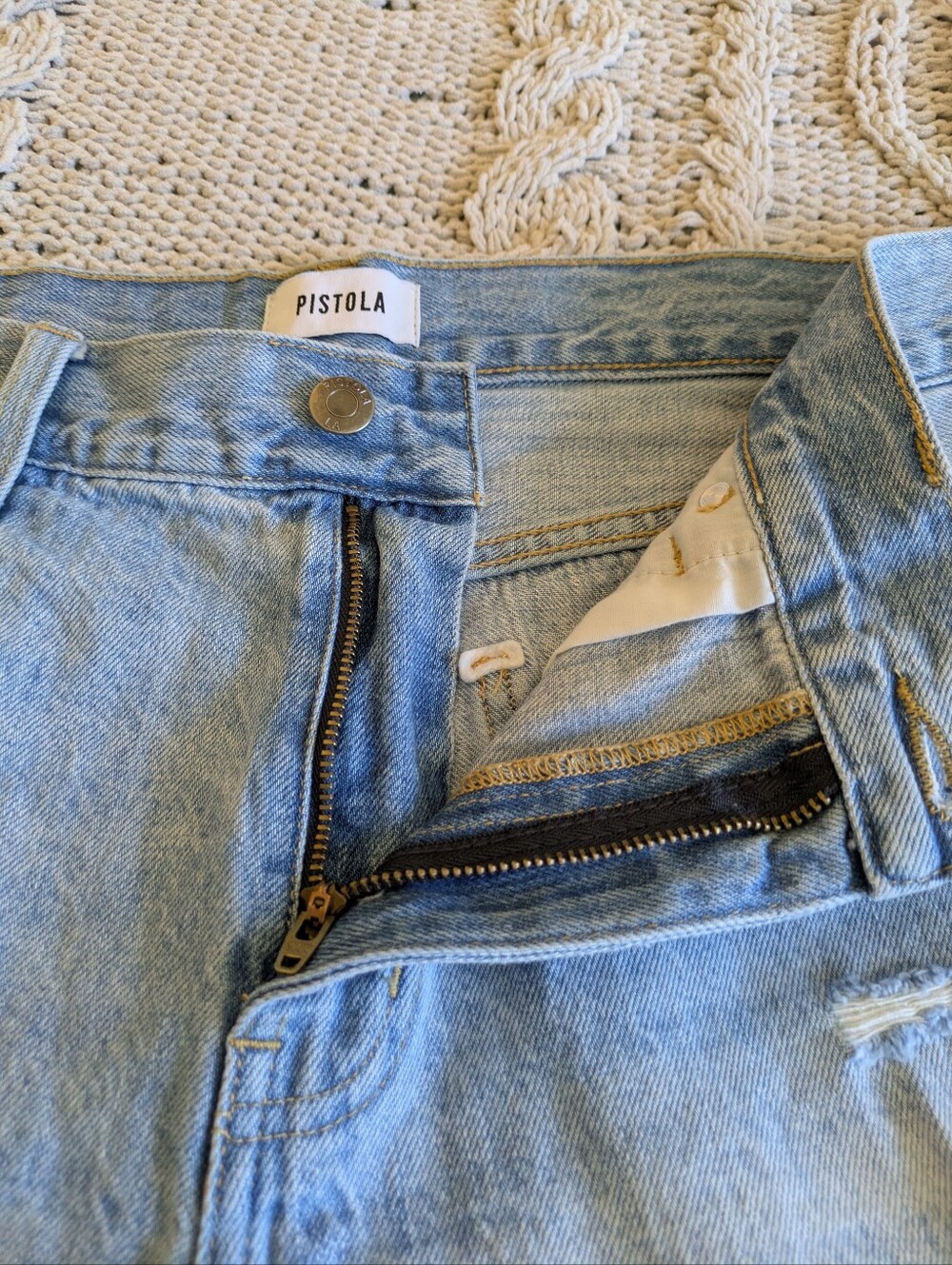 Pistola Hi-Rise Cutoff Denim Shorts Sz 30 - Picture 5 of 10